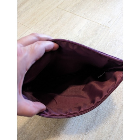 Tartan + Twine Cosmetic Makeup Travel Bag Case Purple Faux Leather Medium NWT - Picture 4 of 4